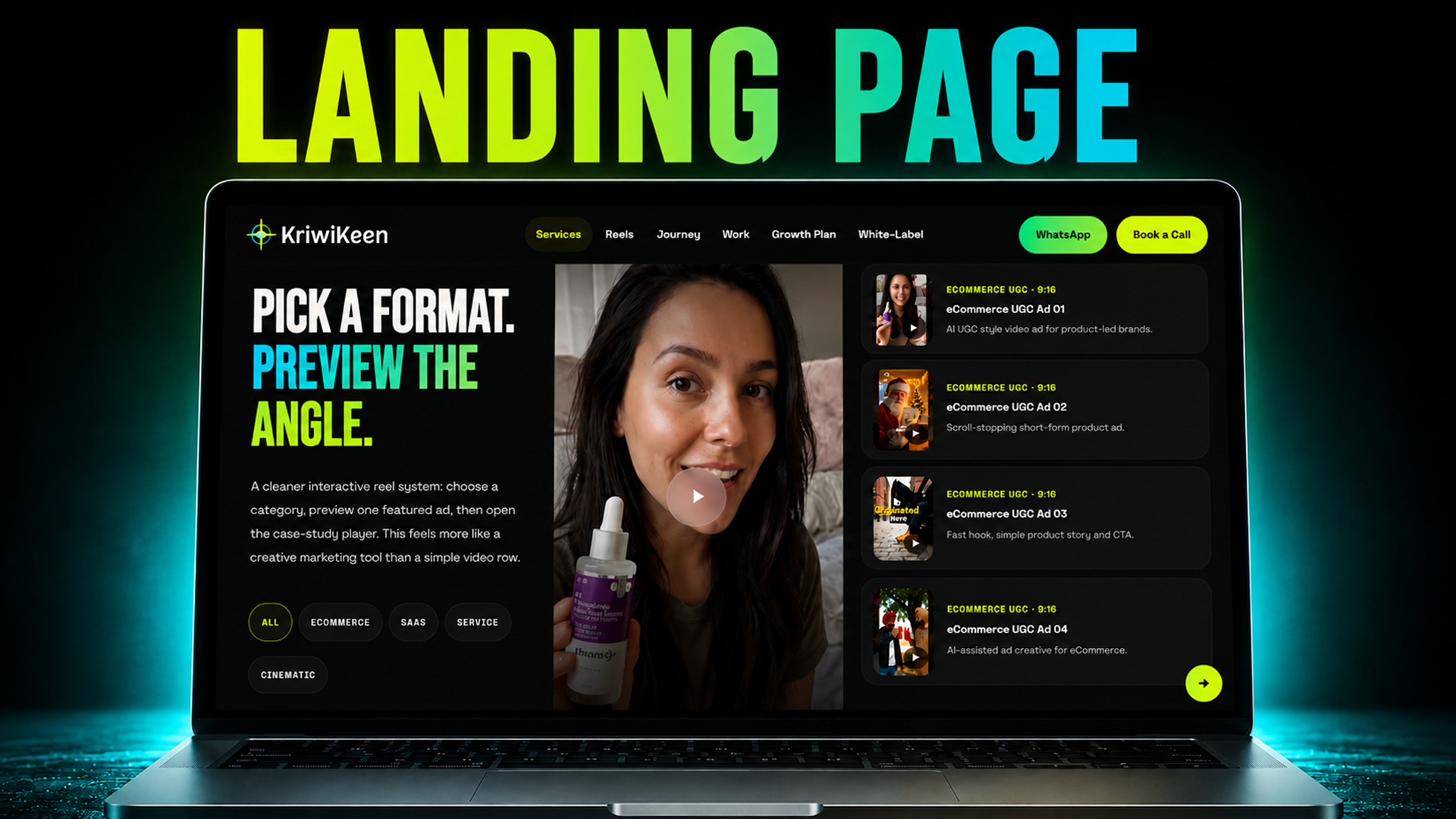 Landing page concept